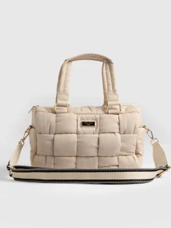 Best Saint and Sofia Woven Duffle Bag - Cream